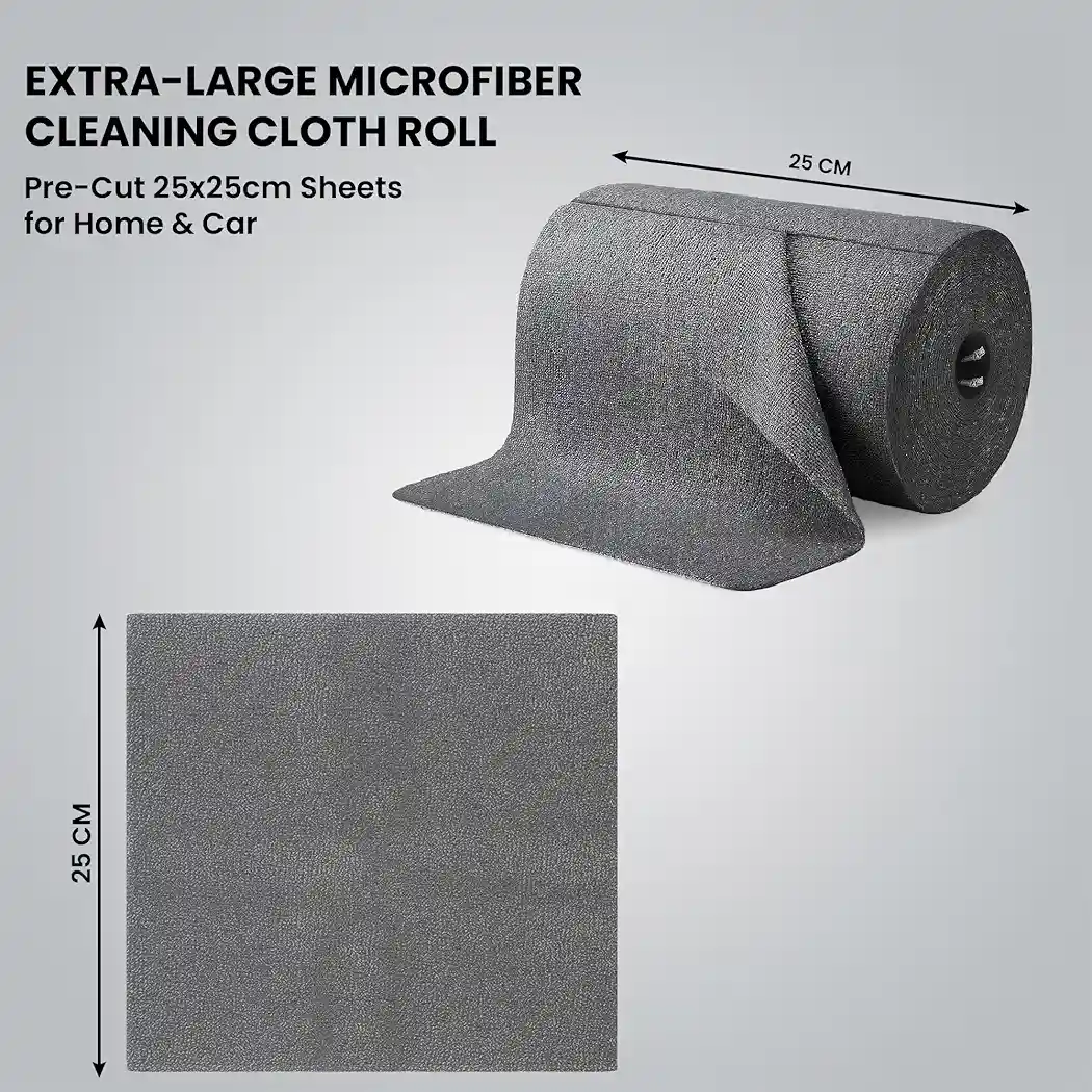 ShineXPro Microfiber Cleaning Cloth Roll – 20Pcs, Tearable & Reusable, 25×25cm - Image 5
